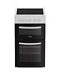 Indesit ITE5VMW Freestanding 50cm Electric Cooker with Ceramic Hob