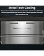 Teknix FFH1865BIX 60cm 70/30 Fridge Freezer Total No Frost with Metal Tech Cooling - Black Steel