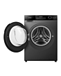 Teknix TK5W1214HS 5 Series Freestanding 12kg 1400rpm Washing Machine with Steam - Titanium - A Rated
