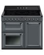 Smeg TR103IGR2 100cm Victoria Electric Range Cooker, Slate Grey