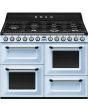 Smeg TR4110AZ 110cm Victoria Dual Fuel Range Cooker, Pastel Blue