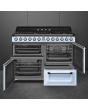 Smeg TR4110AZ 110cm Victoria Dual Fuel Range Cooker, Pastel Blue