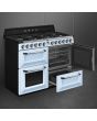 Smeg TR4110AZ 110cm Victoria Dual Fuel Range Cooker, Pastel Blue