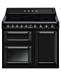 Smeg TR103IBL 100cm Victoria Gloss Black Three Cavity Traditional Cooker with Side Opening Ovens and