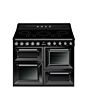 Smeg TR4110IBL2 110cm Black Four Cavity Traditional Cooker with Induction Hob