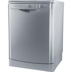 Indesit Dishwasher: full size, silver colour