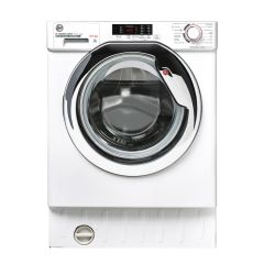 Hoover HBDS495D2ACE/-80 H-WASH&DRY 300 LITE Integrated Washer Dryer, 9/5kg Capacity, 1400rpm, E/C Energy Rated - White & Chrome