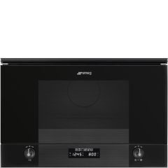 Smeg MP122B3 Linea 22 Litre Built In Microwave with Grill , Black