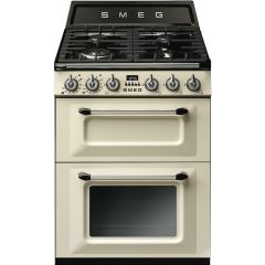 Smeg TR62P 60cm Victoria Dual Fuel Cooker, Cream
