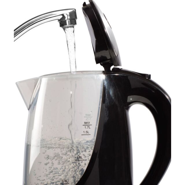Daewoo SDA1666GE 1.7L Colour Changing Kettle - Black