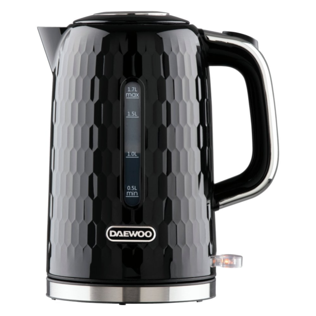 Daewoo SDA2602GE 1.7L Honeycomb Kettle Black