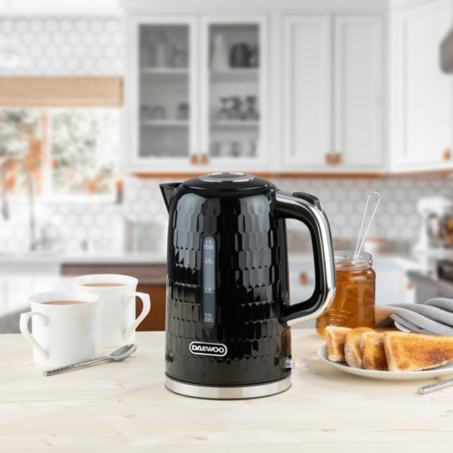 Daewoo SDA2602GE 1.7L Honeycomb Kettle Black