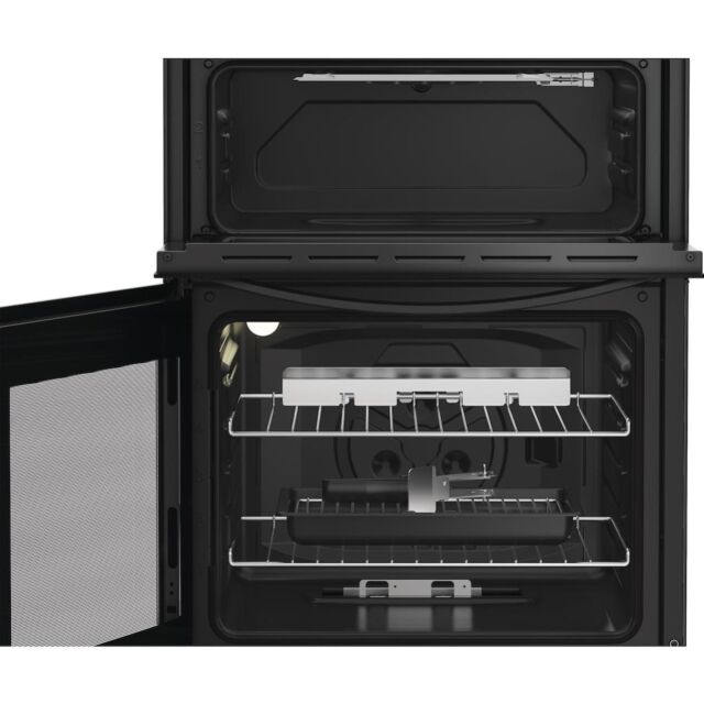 Indesit ITG6GB 60cm Gas Twin Cooker - Black