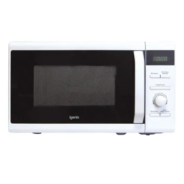 Igenix IG2096 20L 800W Digital Solo Microwave White