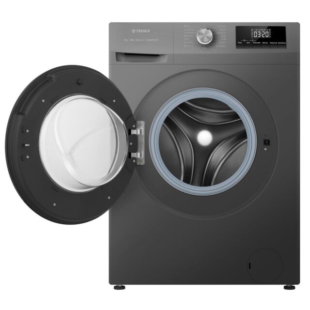 Teknix TK2W814HS 8kg Washing Machine with 1400rpm Spin - Graphite
