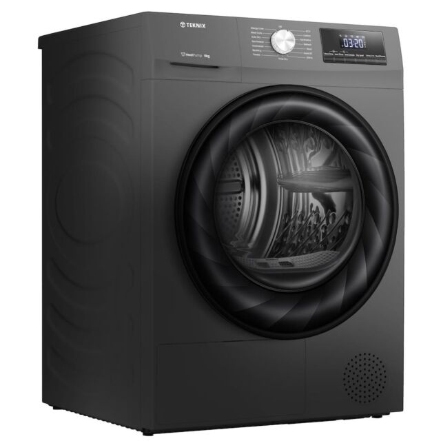 Teknix TKHP8HS 8kg Heat Pump Tumble Dryer - Titanium