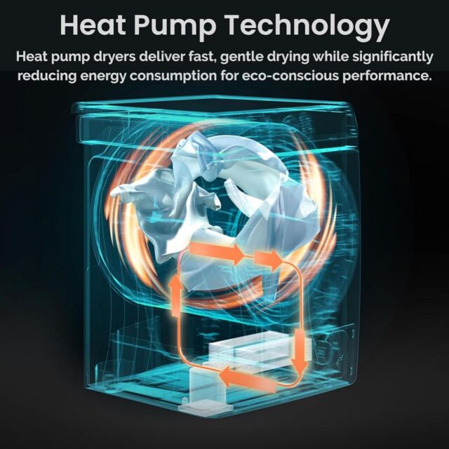 Teknix TKHP8HS 8kg Heat Pump Tumble Dryer - Titanium