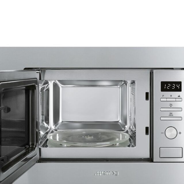 Smeg FMI020X 20 Litre Built-In Microwave with Grill in Stainless Steel