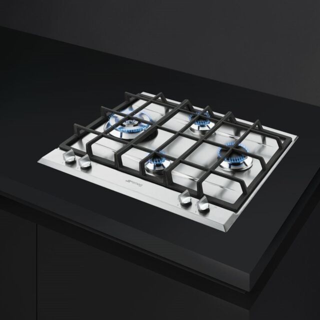 Smeg P261XGH 60cm Cucina Gas Hob, Stainless Steel