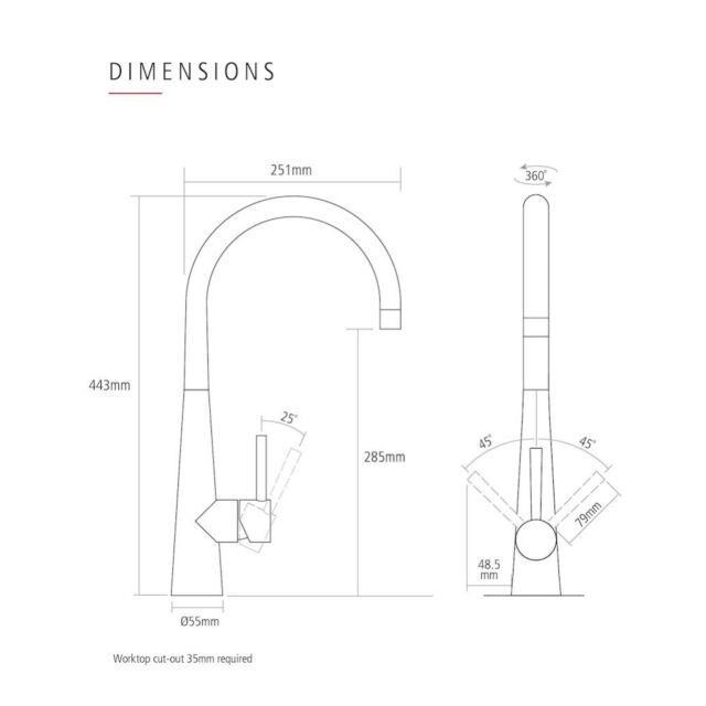 Caple RID/GM Dual Lever Mixer Tap