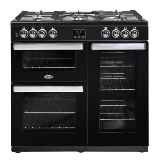 Belling  Cookcentre 90DFT B 90cm Dual Fuel Range Cooker