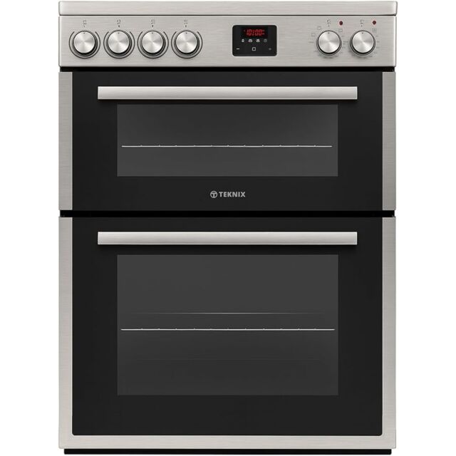 Teknix TKED64X Teknix 60Cm Ceramic Double Oven Cooker S.Steel 2 Years Warranty